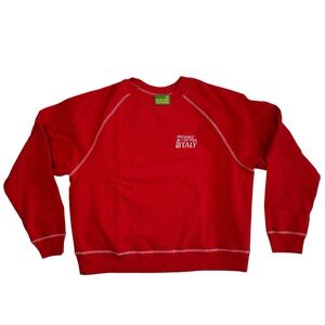 Made Some Souvenirs Cotton Crewneck Sweatshirt – Red Pisa Italy – Size L NWOT
